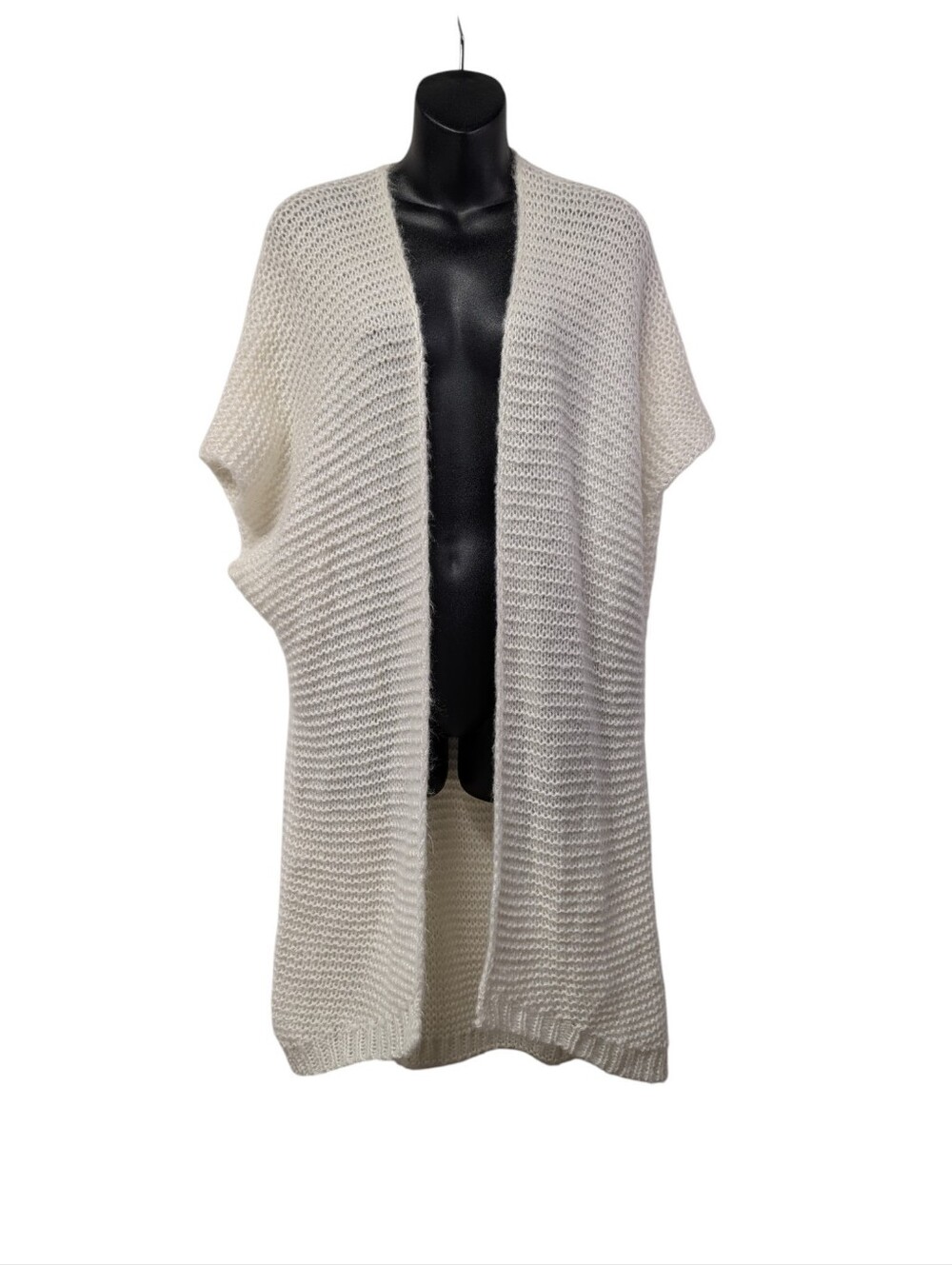 LC Lauren Conrad Women's Ivory Knit Open Front Cardigan Sweater One Size